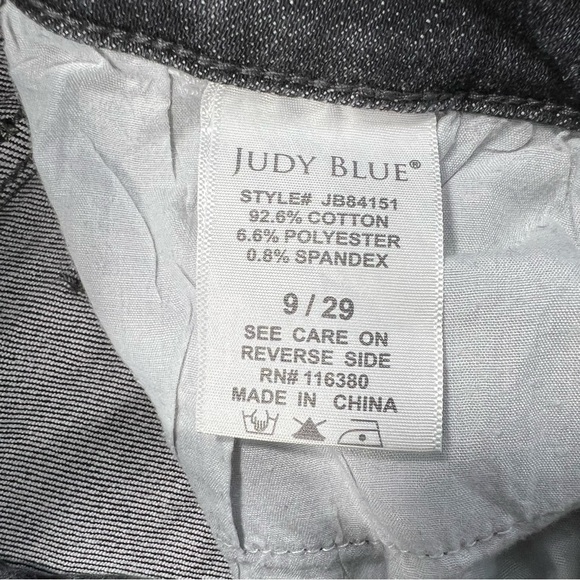 Judy Blue JB84151 Skinny Distressed Black Wash Jeans Women’s 9/29 NWOT Stretch - Picture 4 of 12